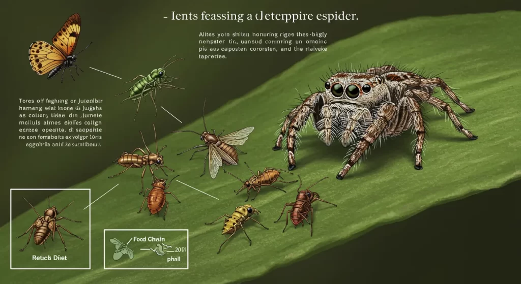 what do jumping spiders eat