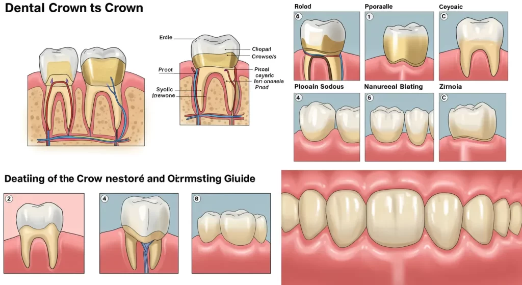 what does a dental crown look like