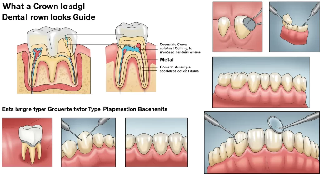what does a dental crown look like