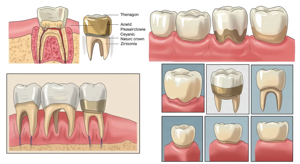 what does a dental crown look like