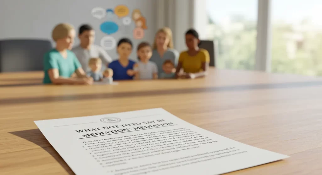 what not to say in child custody mediation